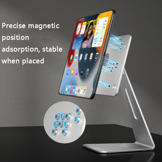 AP-7SL Rotatable Aluminum Alloy Magnetic Tablet Bracket(Silver) by buy2fix