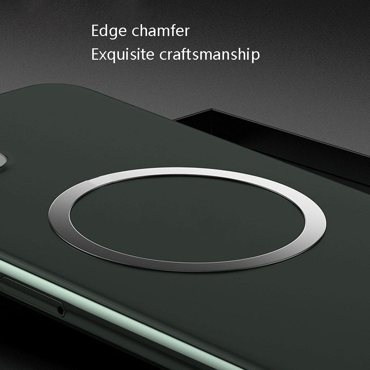 Ring Car Magnetic Suction Wireless Charger Lead Magnetic Ring Back Sticker, Color: Silver by buy2fix