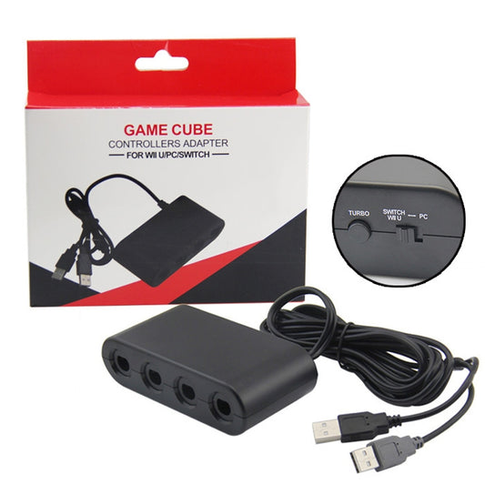 GC Handle To Wii U/PC/Switch Converter Adapter(Black) by buy2fix