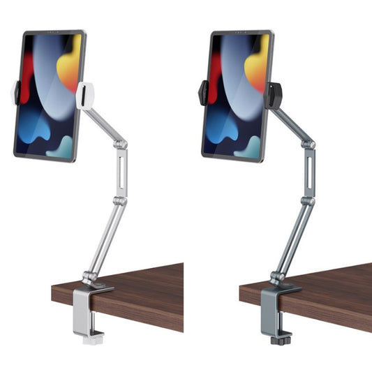 P67 Desktop Folding Mobile Phone Chuck Holder For 4-13 Inch Mobile Phone/Tablet(Silver) by buy2fix