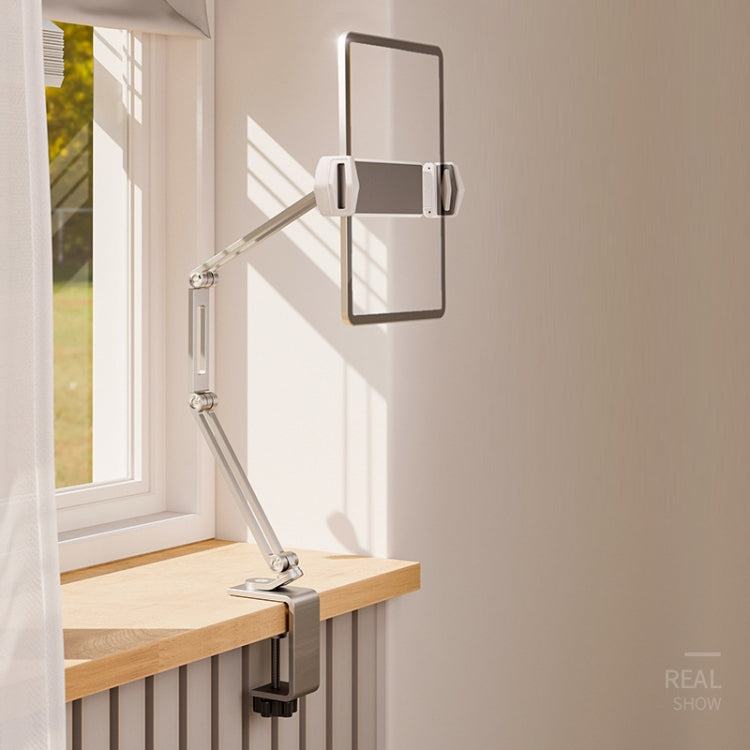 P67 Desktop Folding Mobile Phone Chuck Holder For 4-13 Inch Mobile Phone/Tablet(Grey) by buy2fix