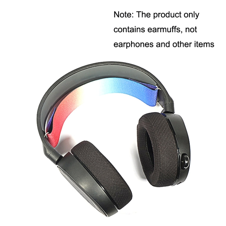 2pcs Sponge Headset Pad for Steelseries Arctis Pro / Arctis 3 / 5 / 7(Green Print Mesh) by buy2fix