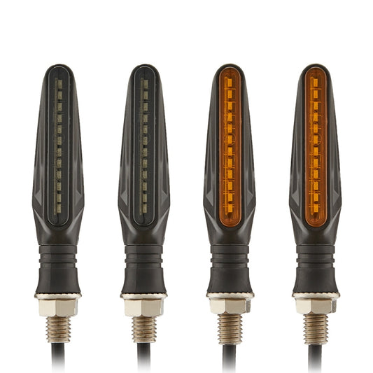 2pcs MK-109 Motorcycle Flow Steering Lamp LED Signal Light(Black) by buy2fix