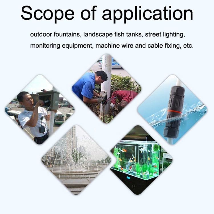 CDF-M3 Waterproof Wire Connector, Specification: 3 Pin by buy2fix