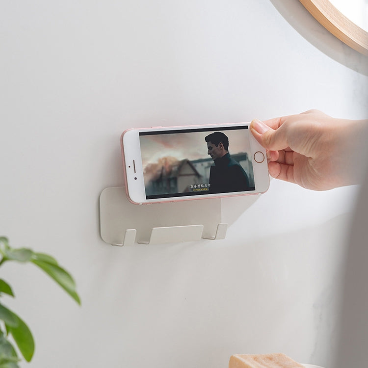 2 PCS Punch-Free Wall-Mounted Rack Mobile Phone Charging Holder(Pink) by buy2fix