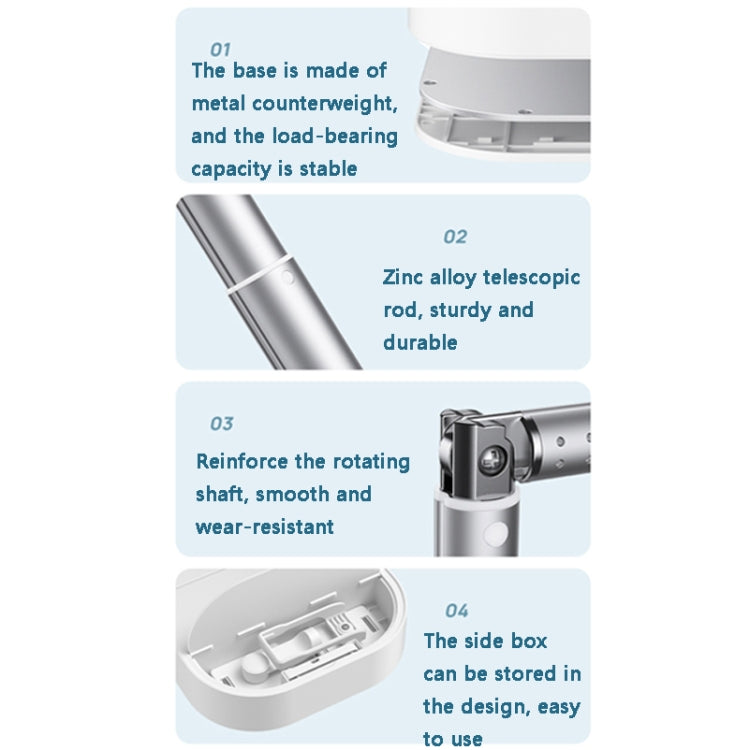 V8 Dual-Camera 360-Degree Rotating Light-Filling Live Stand, Spec: Holder + Remote by buy2fix