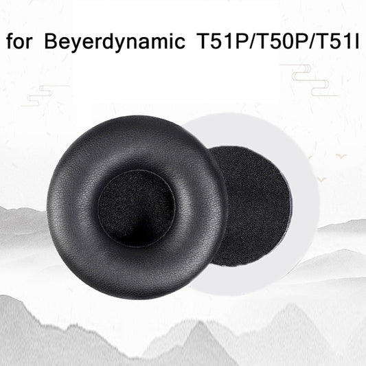 2pcs Protein Skin Sponge Earphone Cover For Beyerdynamic T51P/T50P/T51I(Black) by buy2fix