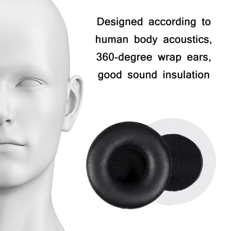 2pcs Protein Skin Sponge Earphone Cover For Beyerdynamic T51P/T50P/T51I(Black) by buy2fix