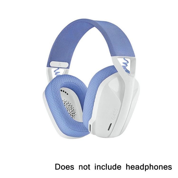 2pcs Sponge Earmuff Headrest Pad For Logitech G435, Color: Blue Earmuffs by buy2fix