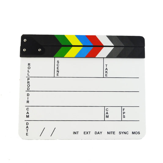 30 X 25cm English Colorful Acrylic Clapperboard TV Film Movie Clapper Board by buy2fix