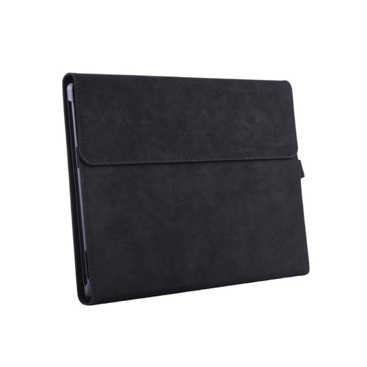 13 inch Leather Tablet Protective Case For Microsoft Surface Pro X, Color: Black + Power Bag by buy2fix