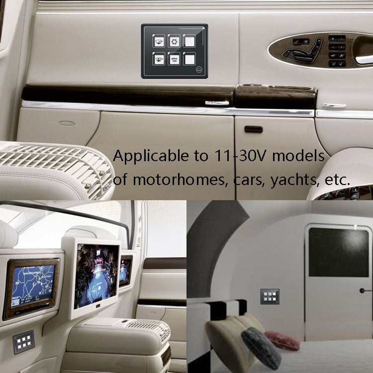 SP5106 RV Yacht Modified 5mm Film Touch 6-Bit Panel Switch by buy2fix