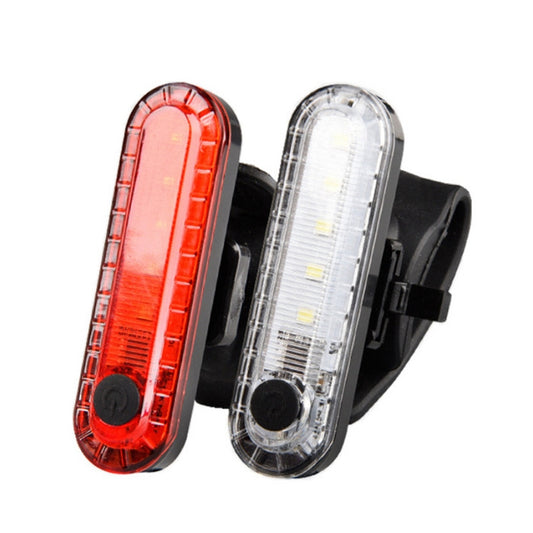 Bicycle Charging Waterproof Warning Light(White) by buy2fix