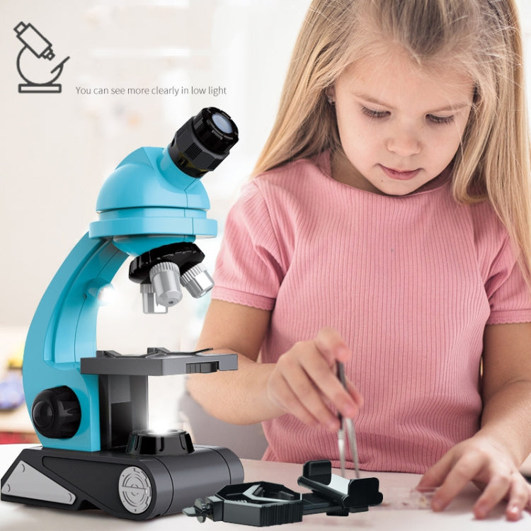 GB002 HD 1200 Times Wide Angle Microscope Children Educational Toys(Blue) by buy2fix