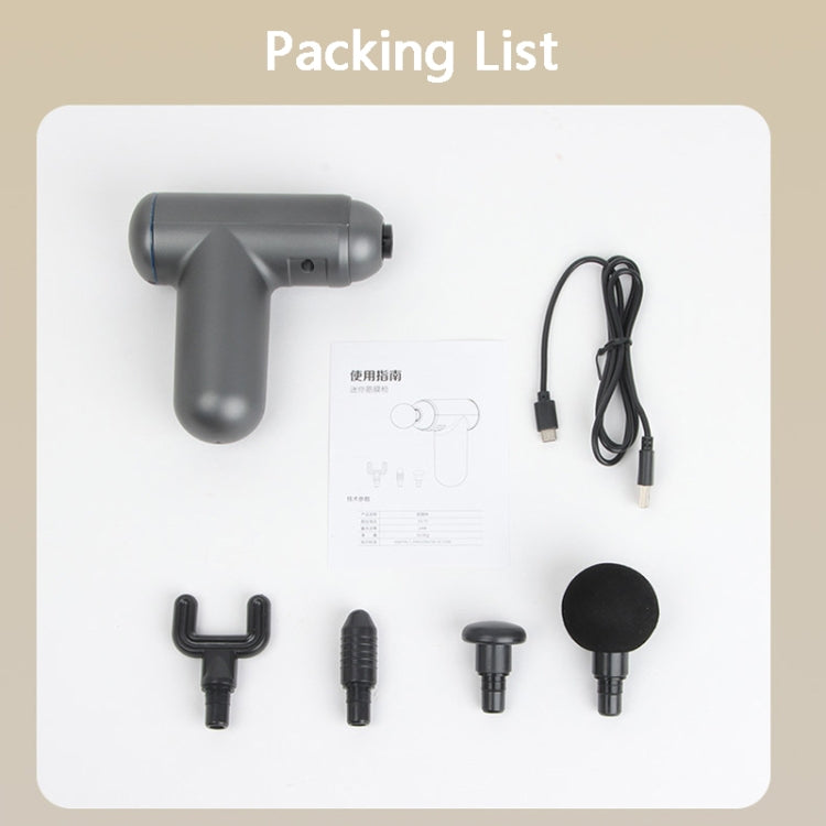 J12A Mini Vibrating Massage Button Type Fascia Gun, Specification: Gray by buy2fix