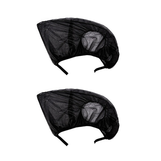 1 Pair Mesh Linen Car Adhesive Curtain Sunshade(Front Window) by buy2fix