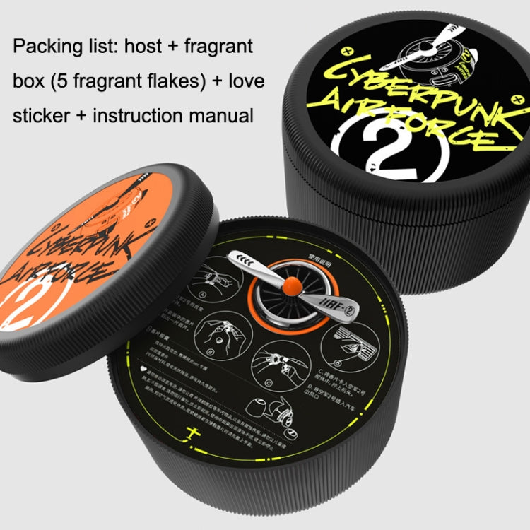 Car Air Conditioner Air Outlet Aromatherapy Small Fan(Orange) by buy2fix