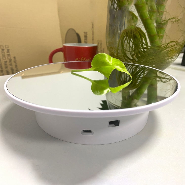 20cm Mirror Two-way Turntable Display Stand Video Shooting Props Turntable(Gold) by buy2fix