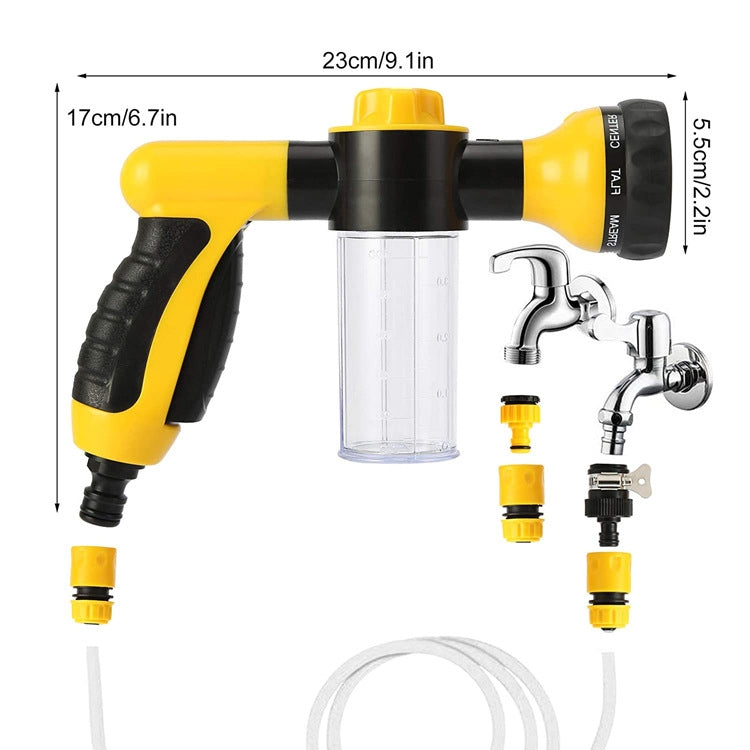 8 in 1 Car Wash Foam Pot Water Sprinkler(Green) by buy2fix