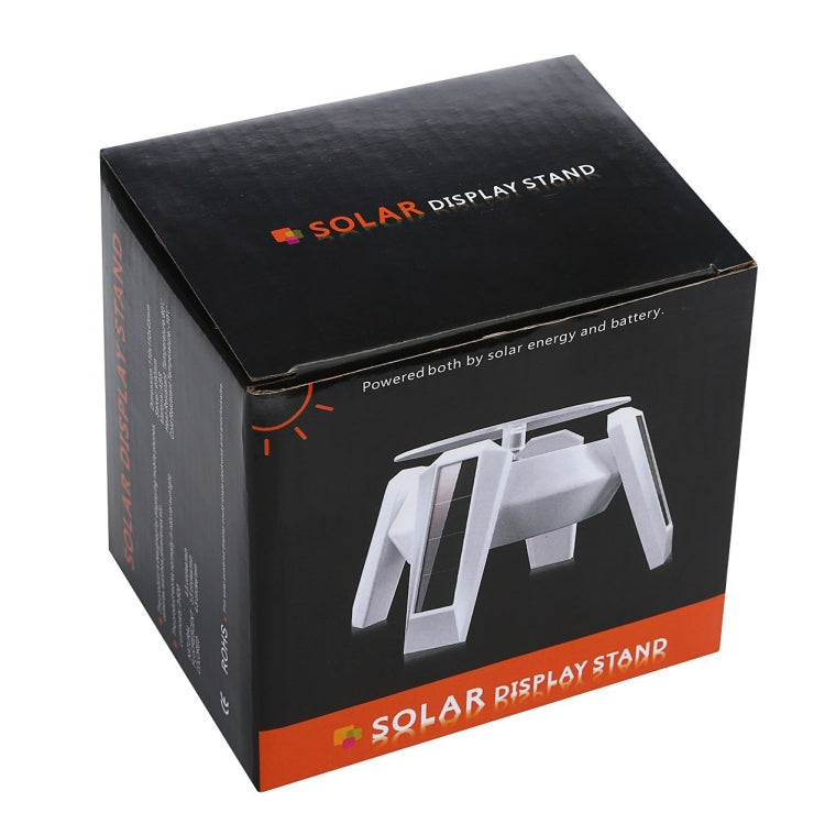 High-Footed UFO Solar 9cm 360 Rotating Display Stand Props Turntable(Silver Blue Light) by buy2fix