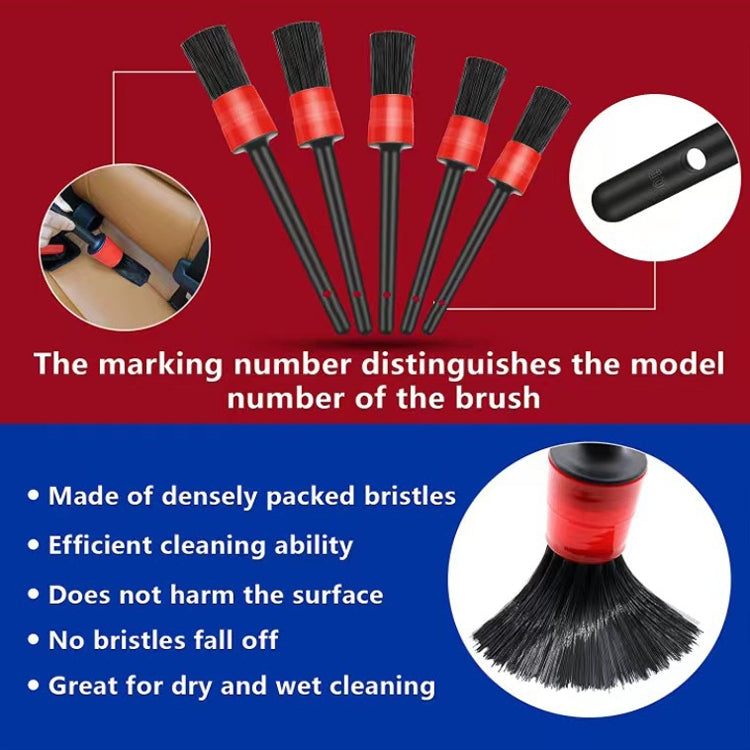 19 PCS / Set Car Wheel Cleaning Brush Interior Detail Brush by buy2fix