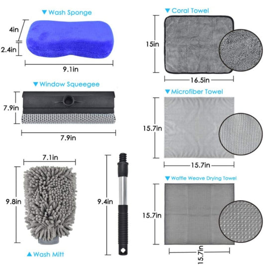 6 PCS / Set Car Wash Glove Sponge Scraper by buy2fix