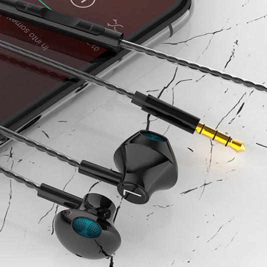 TS5000 3.5mm Metal Subwoofer Wired Earphone(Black) by buy2fix