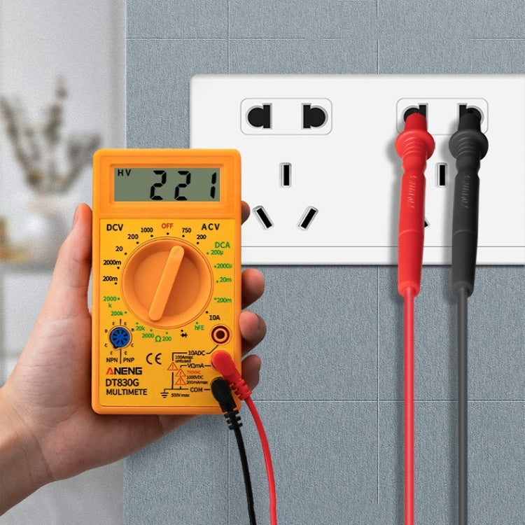 2 PCS ANENG DT830G Portable Digital Multimeter(Yellow) by ANENG