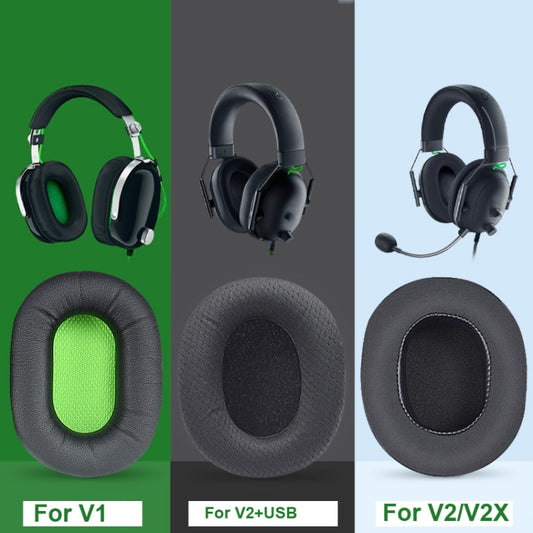 1 Pair Earpads For Razer BlackShark V2 USB SOUND / V2 Pro Headset, Color: Black Mesh by buy2fix