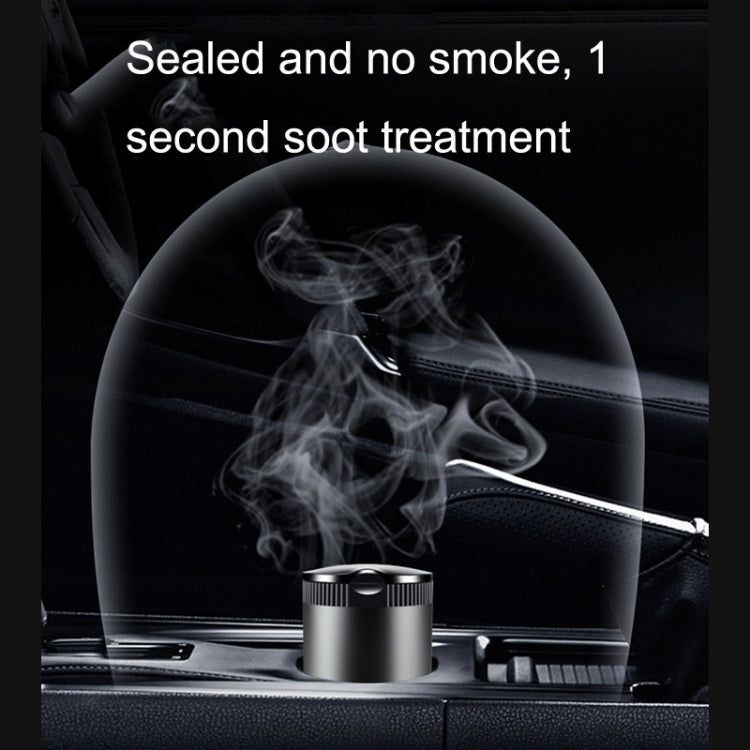Car Ashtray With LED Ambient Light(Black) by buy2fix