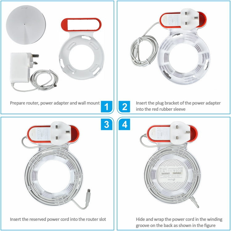 Router Wall Mount Bracket for TP-LINK DECO M5, Specification: For UK Plug(Blue) by buy2fix