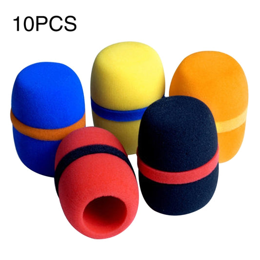 10 PCS Handheld Dust Proof Soft Sponge Microphone Cover(Random Color Delivery) by buy2fix