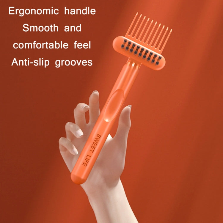 Comb Curling Iron Hollow Cleaning Brush, Specification: 17x5.5cm(Orange) by buy2fix