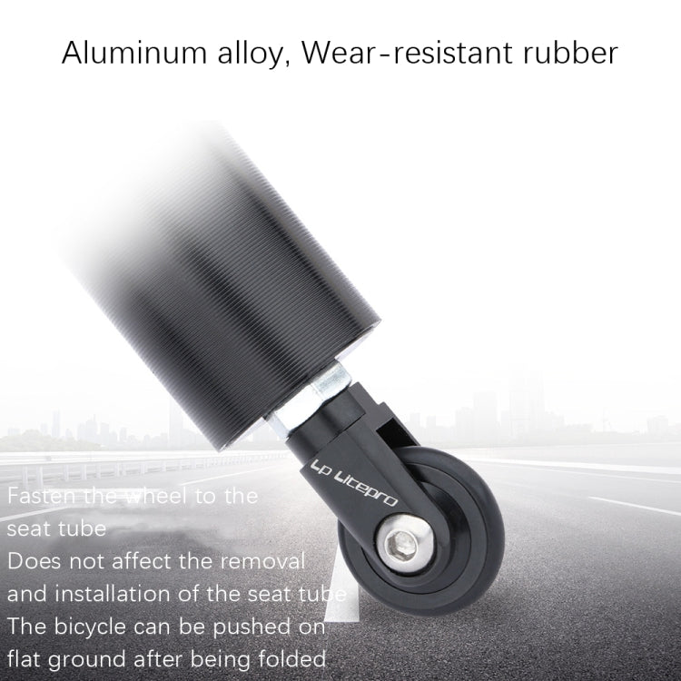 LP LitePro Folding Bike Seat Post Easy Wheel(Silver) by LP LitePro