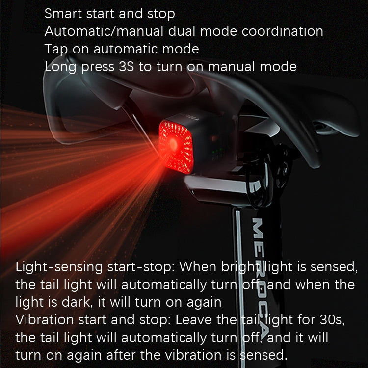 MEROCA XC02 Smart Light-Sensitive Brake Induction Taillight(Pipe Mounting) by MEROCA