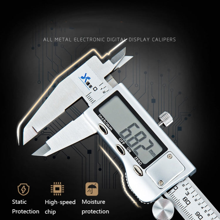 XIFENG Stainless Steel Digital Display Electronic Vernier Caliper, Specification: 0-200mm by XIFENG