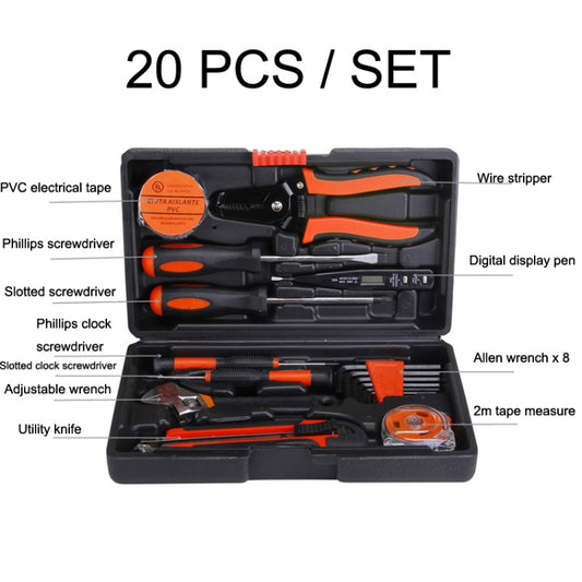 20 PCS / Set JT-20 Household Combination Hardware Manual Tool Box by buy2fix