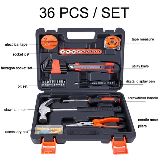 36 PCS / Set JT-36 Household Manual Hardware Tool Combination Set by buy2fix