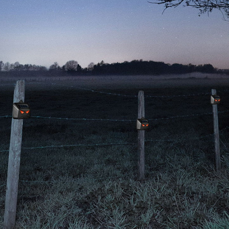 209A Solar High Frequency Flash Nocturnal Animal Repeller(Black Owl) by buy2fix