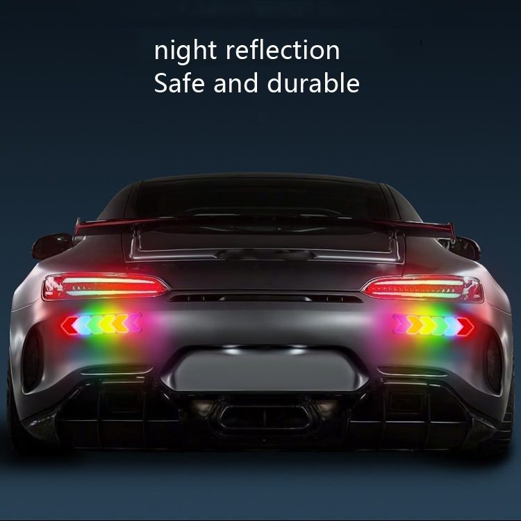 4pcs /Set Car Safety Warning Reflective Anti-Strike Stickers, Color: Epoxy White by buy2fix
