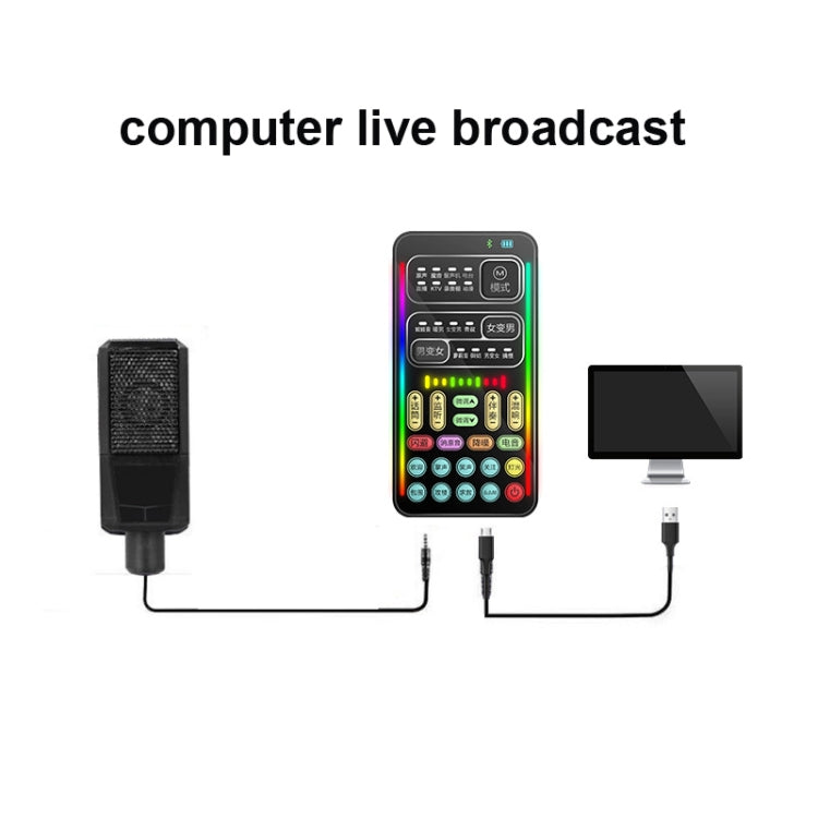 i9 Set Voice Changer Game Live Broadcast Mobile Computer Sound Card by buy2fix