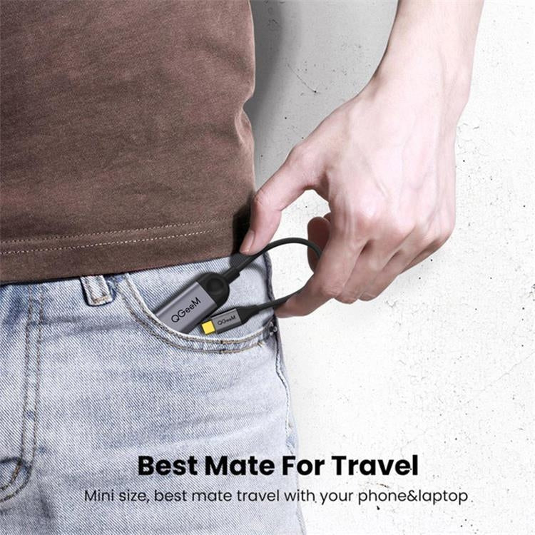 QGeem QG-UA01 USB Type-C To HDMI Adapter(Grey) by QGeem