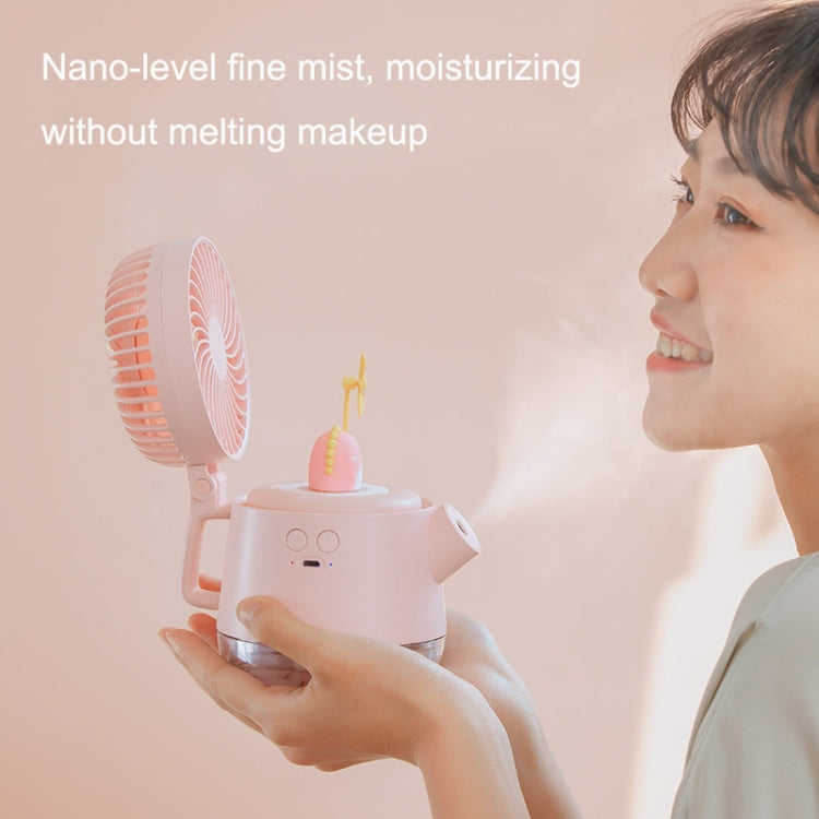 A04a USB Cute Pet Kettle Spray Desktop Fan(Pink Small Dinosaur) by buy2fix