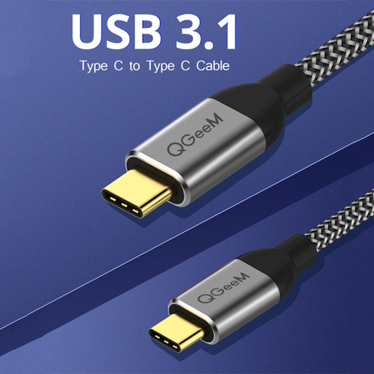 QGeeM QG-CC03 Type-C to Type-C USB3.1 Data Cable, Length: 1.2m(Black) by QGeeM