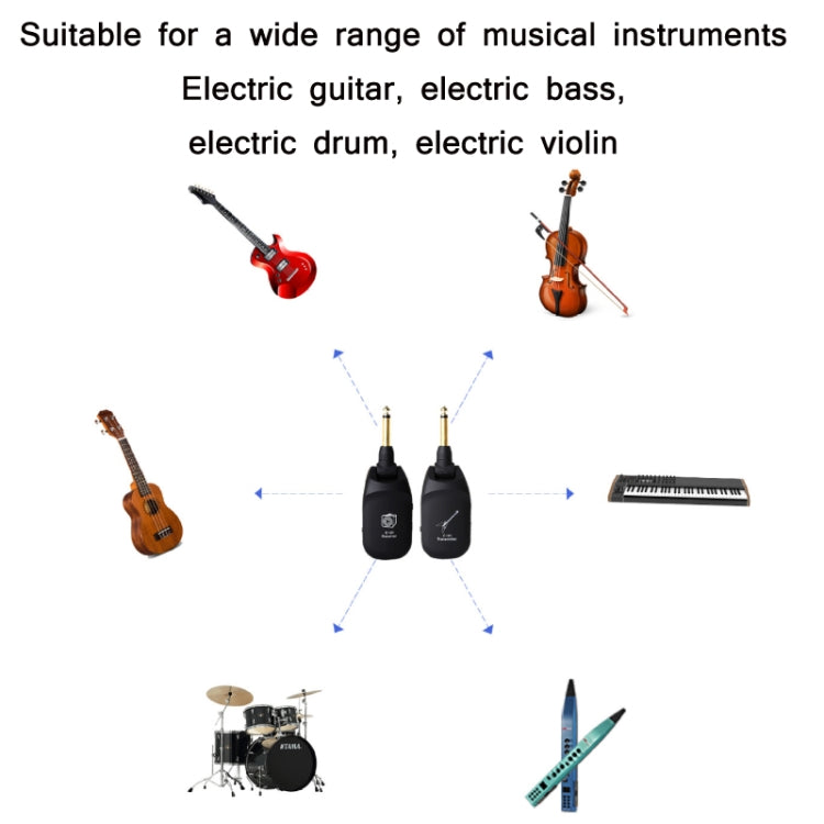 C01 Electric Guitar Wireless Audio Transmitter Receiver(Black) by buy2fix