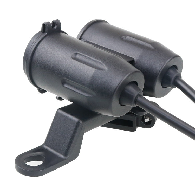 Motorcycle Modified With Bracket Dual USB 3.1A Charging With Temperature Voltage Bracket(Red Light) by buy2fix