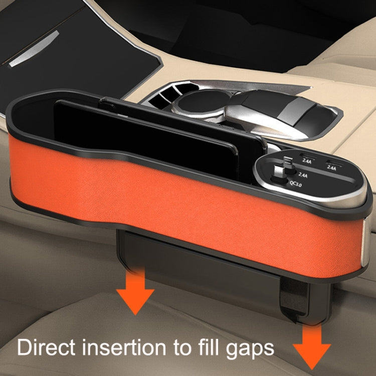 Multifunctional Car Seat Slot Storage Box, Style: USB Without Wireless Charge Type by buy2fix