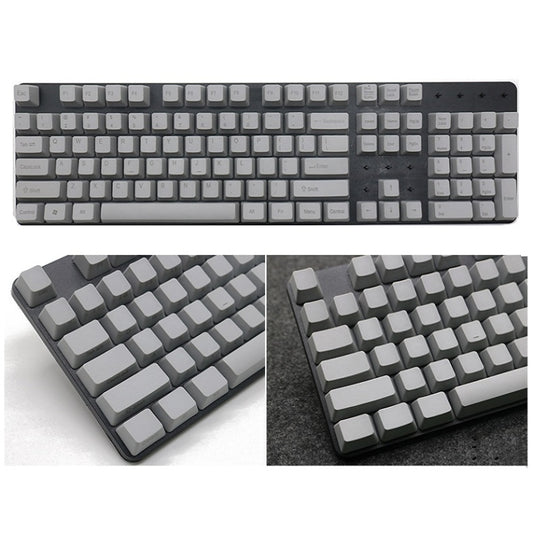 Mechanical Keyboard Laser PBT Keycap Light Gray Front Words by buy2fix