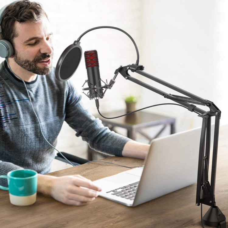 Desktop Foldable Live Condenser Microphone Gimbal Bracket by buy2fix