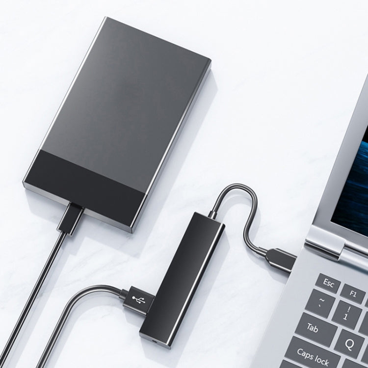 4 X USB 2.0 Ports HUB Converter, Cable Length: 15cm,Style: Without Light Bar by buy2fix